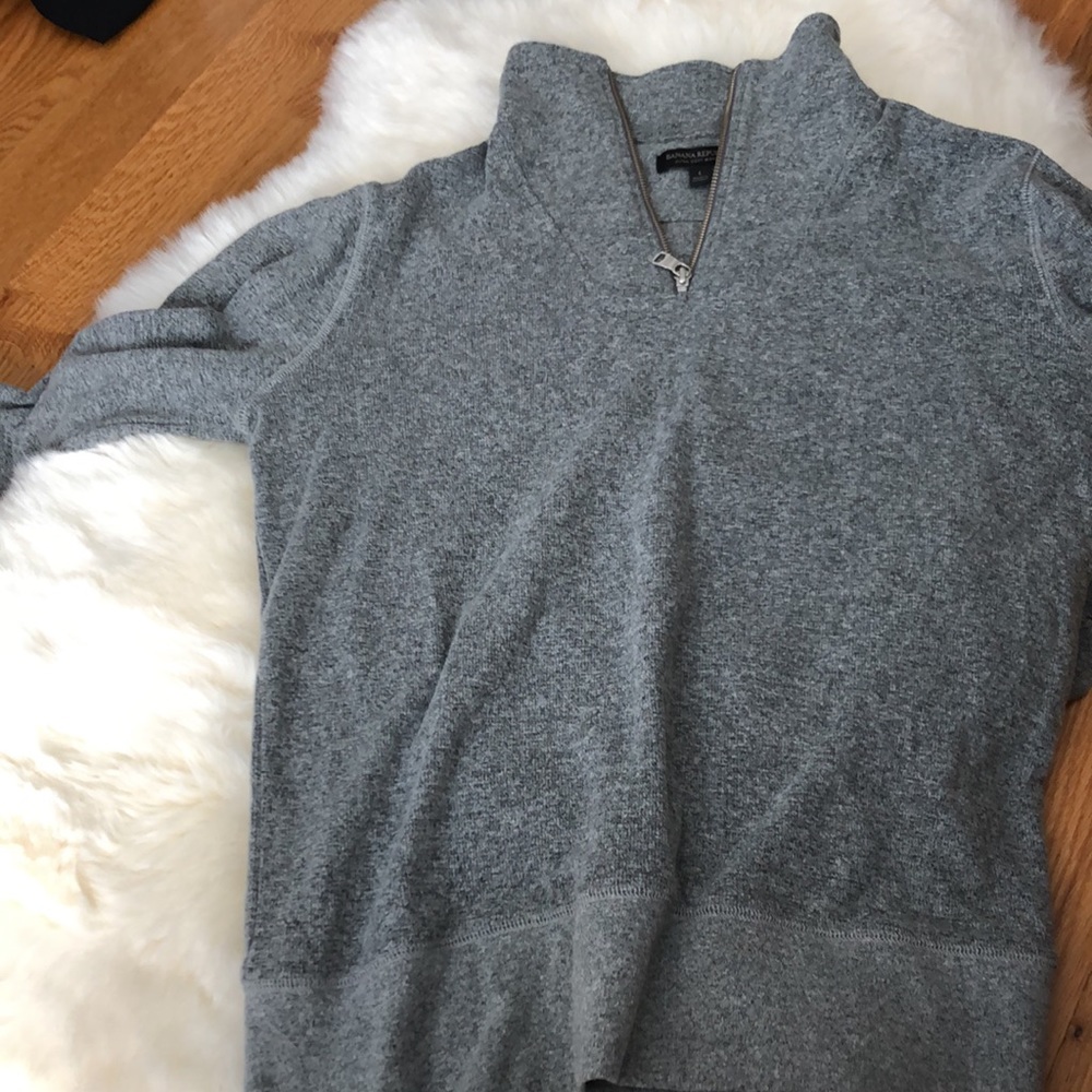 Banana Republic ultra soft waffle quarter zip